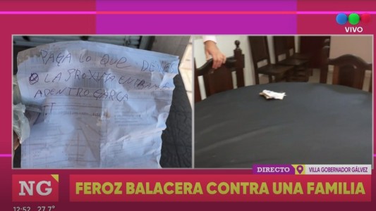 Feroz balacera a una casa de familia en Villa Gobernador Gálvez