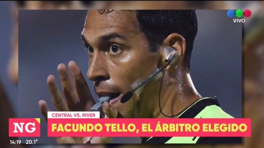 Facundo Tello será el árbitro para la final del Trofeo de Campeones entre Central y River