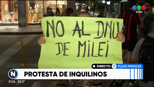 Inquilinos marcharon contra la derogación de la Ley de Alquileres