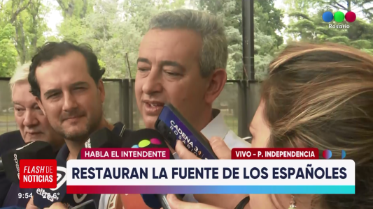 Avanza la restauración de la Fuente de los españoles