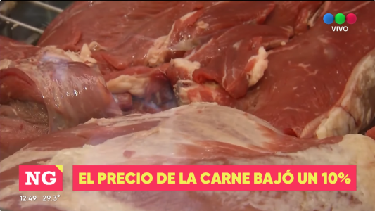 Por falta de consumo, el precio de la carne bajó un 10%