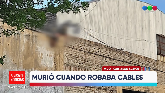 Murió cuando robaba cables