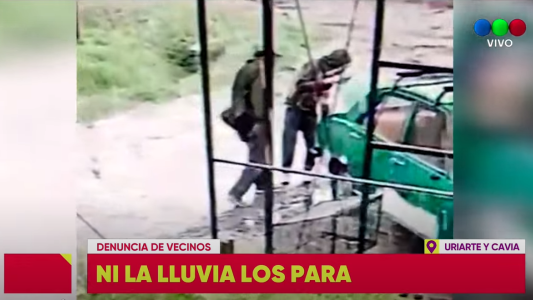 Ni la lluvia los para: aprovechan la tormenta para salir a robar