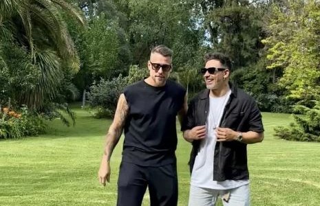Germán Denis visitó a Ezequiel Lavezzi: "Solo necesitaba recuperarse con su familia"