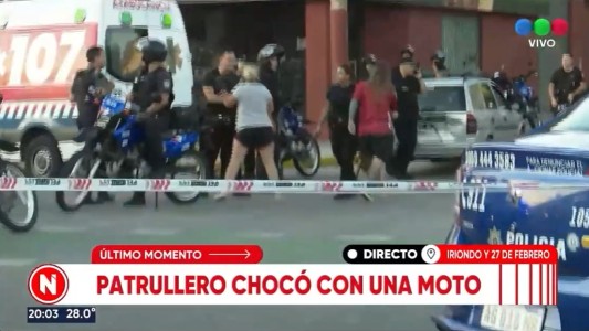 Un motociclista fue atropellado por un patrullero