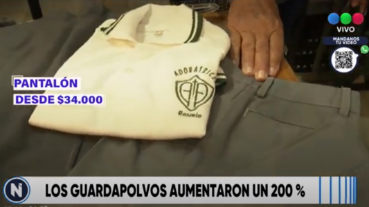 Renovar el uniforme escolar cuesta $ 100 mil como mínimo