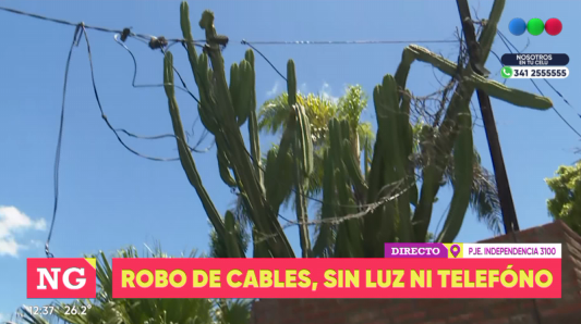 Robo de cables: Un barrio sin luz ni teléfono