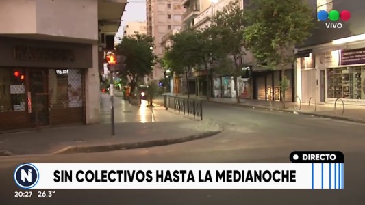 Rosario sin colectivos y pocos taxis hasta la medianoche