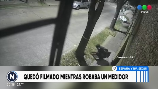 Quedo filmado mientras robaba un medidor