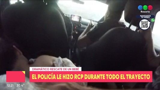 Un policía auxilió a un bebé con RCP