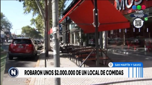 Robaron $ 2 millones a un local de comidas rápidas