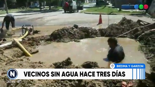 Vecinos sin una gota de agua hace tres días