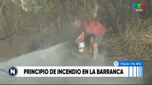 Estaban quemando cables y provocaron un incendio en la barranca