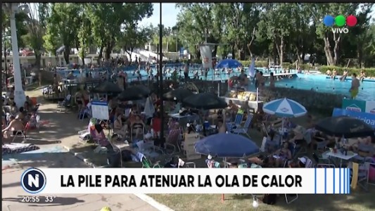 Récord de concurrencia en las piletas del Parque Alem: 2000 personas
