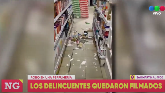 Audaz e indignante robo de boqueteros en una perfumería de San Martín al 4900