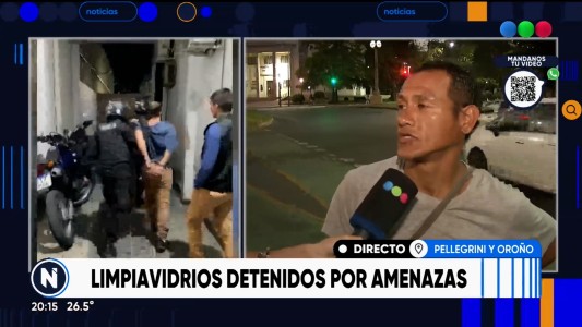 Detuvieron a dos limpiavidrios por amenazar a un automovilista