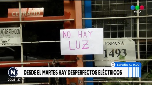 Zona Centro: Dos cuadras sin energía desde el martes