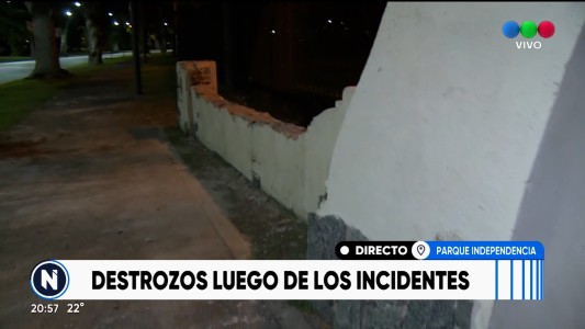 Parque Independencia: Dañaron parte del arco histórico del Jardín de los Niños
