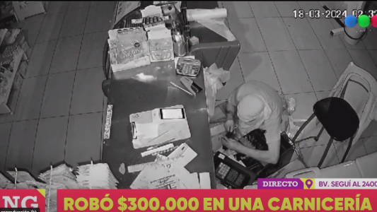 Robó $300000 en una carnicería