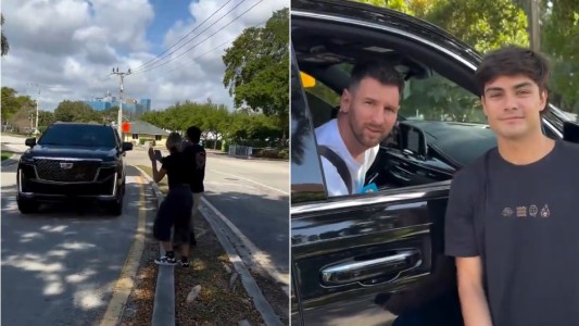 Messi se cruzó en auto a hinchas argentinos, frenó y se sacó fotos con ellos