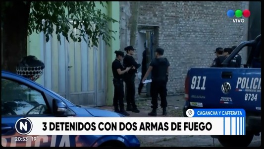 Tres detenidos con armas y drogas