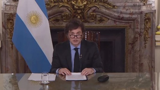 Las principales frases del mensaje de Javier Milei por cadena nacional