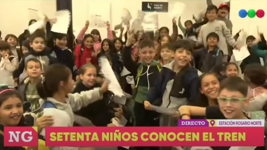 Alumnos de 4to. Grado viajaron por primera vez en tren