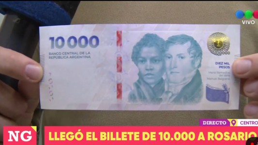 Arribó el billete de $10.000 a Rosario: cuáles son las medidas de seguridad