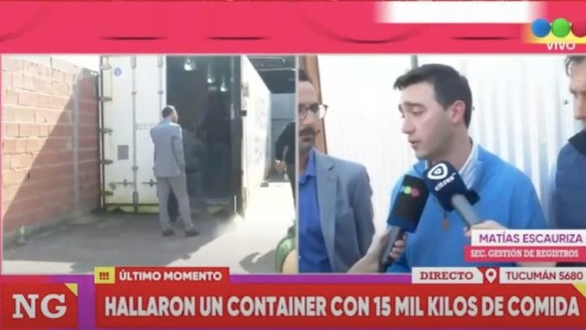 Hallaron un container con 15 toneladas de alimentos en una chatarrería