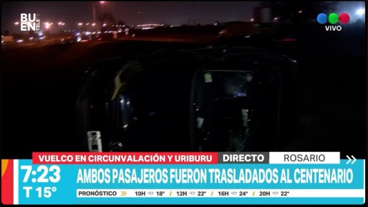Choque y vuelco en Circunvalación