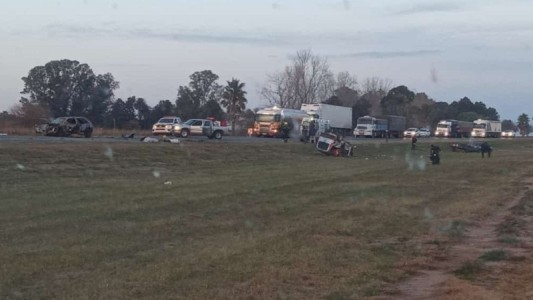 Choque fatal en la ruta 14: tres muertos y una mujer herida