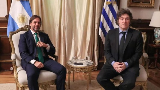 Milei se reunió durante una hora con Lacalle Pou