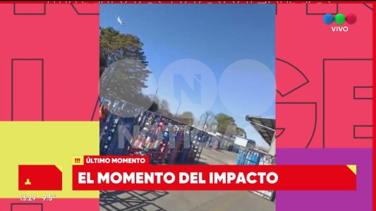 Imágenes sensibles: así impactó la avioneta en Air Liquide