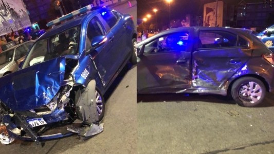 Un patrullero chocó contra un auto en la zona oeste de la ciudad