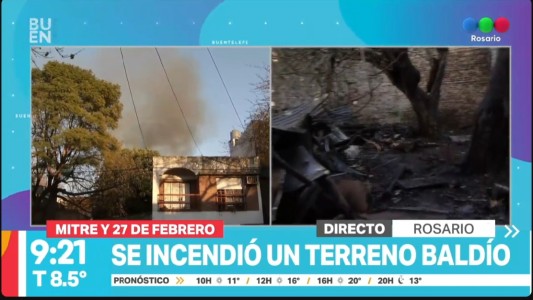Se incendió un terreno baldío en 27 de Febrero y Mitre en la zona sur de Rosario