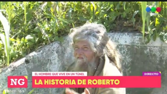 La historia de Roberto, el hombre que vive en un desagüe
