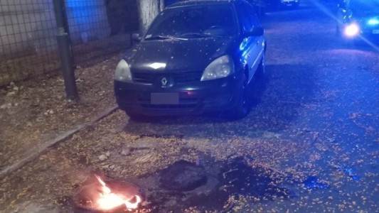 Prendieron fuego un neumático a metros de la PDI: investigan si fue un atentado