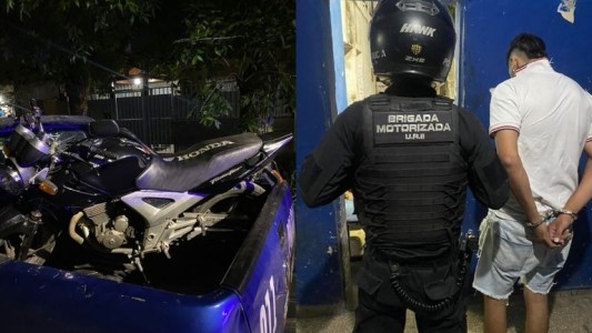 Evadió un control de tránsito a toda velocidad con su moto y fue detenido tras una persecución