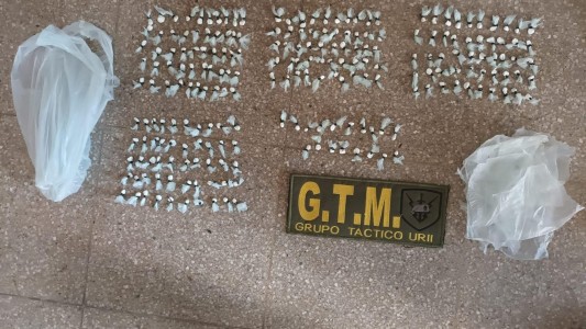 Detuvieron a un joven con más de 200 dosis de cocaína