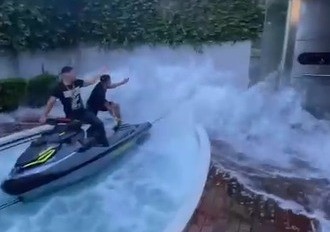 Fiesta extrema con moto de agua y fuegos artificiales genera caos y quejas vecinales