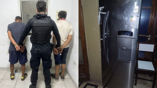 Intento de robo: dos detenidos con una heladera a cuestas