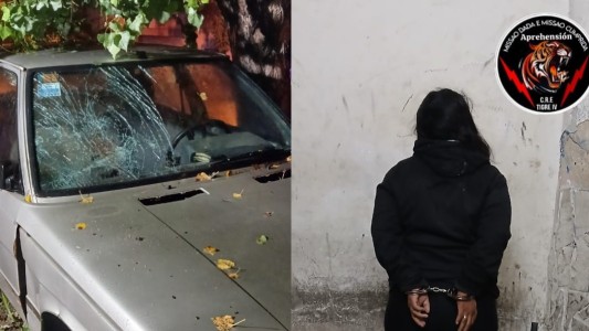 Destrozó el auto de su expareja tras una discusión