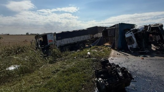 Dos heridos de gravedad tras un choque frontal entre camiones en la ruta 91