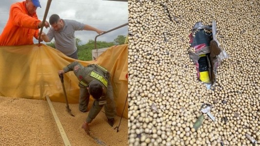Hallaron 20 kilos de cocaína escondida entre granos de soja en un camión que se dirigía a Rosario