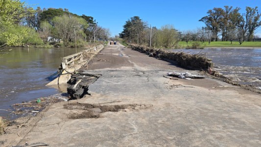 El puente de la Ruta 9 seguirá cerrado por los daños del temporal