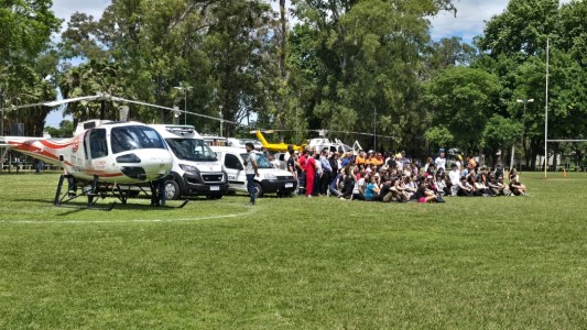 Gran simulacro de incendio y rescate en las islas de Granadero Baigorria