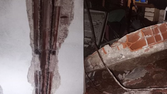 Una familia se salvó de milagro tras el derrumbe del techo de su casa