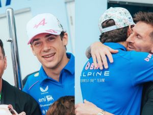 El encuentro entre Messi y Colapinto en el GP de Miami