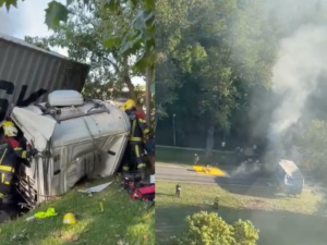 Choque frontal entre dos camiones en Zavalla: un muerto