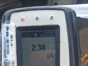 Conducía con 2,38 de alcohol en sangre y le secuestraron el vehículo